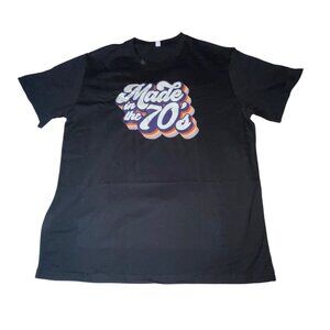 Made In The 70s Retro Graphic T-Shirt XL Black